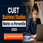 CUET Business Studies Marks vs Percentile 2026