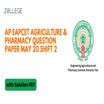 AP EAPCET 2025 Agriculture and Pharmacy Question Paper with Solution PDF May 20 Shift 2