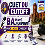 CUET DU cutoff for BA Hons Journalism for SC ST Category