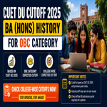 CUET DU Cutoff for BA Hons History for OBC Category