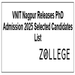 VNIT Nagpur Releases PhD Admission 2025 Selected Candidates List