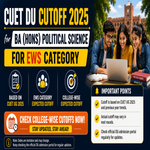 CUET DU Cutoff for BA Hons Political Science for EWS Category