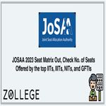 JOSAA 2023 Seat Matrix Out Check No of Seats Offered by the top IITs IIITs NITs and GFTIs