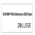 SCSVMV PhD Admission 2025 Open