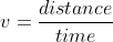 speed formula