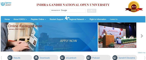 IGNOU Steps to Check Results