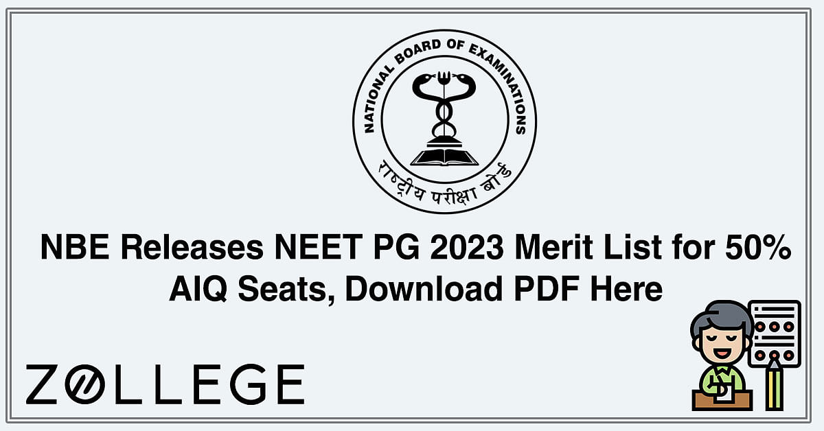 NEET PG 2023 Result (Out), Question Paper, Cut off, Rank List