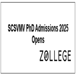 SCSVMV PhD Admissions 2025 Opens