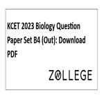 KCET 2023 Biology Question Paper Set B4 Out Download PDF