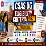 CSAS UG 2026 Subject Specific Eligibility Criteria
