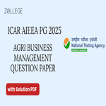 ICAR AIEEA 2025 Agri Business Management Question Paper with Solutions Pdf
