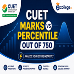 CUET marks vs percentile Out of 750