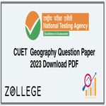 CUET Geography Question Paper 2023 Download PDF