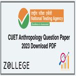 CUET Anthropology Question Paper 2023 Download PDF