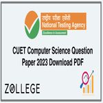CUET Computer Science Question Paper 2023 Download PDF