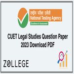 CUET Legal Studies Question Paper 2023 Download PDF