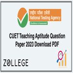 CUET Teaching Aptitude Question Paper 2023 Download PDF