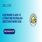 ICSE Board Class 10 Literature in English 2026 Question Paper with Solutions PDF
