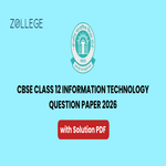 CBSE Class 12 Information Technology Question Paper 2026 with Solution Pdf