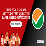 CUET 2026 General Aptitude Test Question Paper May 25 Shift 1 with Solution PDF