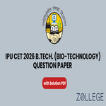 IPU CET 2026 B Tech in Bio Technology Question Paper with Solution PDF