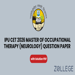 IPU CET 2026 Master of Occupational Therapy in Neurology Question Paper with Solution PDF