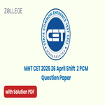 MHT CET 2025 April 26 Shift 2 Question Paper with Solutions PDF