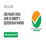 JEE Main 2023 April 13 Shift 1 Mathematics Question Paper with Answer Key PDF ZPYP