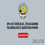 IPU CET 2026 B Sc in Packaging Technology Question Paper with Solution PDF