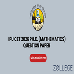 IPU CET 2026 Ph D Mathematics Question Paper with Solution PDF
