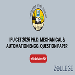 IPU CET 2026 Ph D Mechanical and Automation Engg Question Paper with Solution PDF