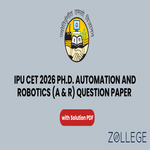 IPU CET 2026 Ph D Automation and Robotics A and R Question Paper with Solution PDF