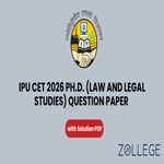 IPU CET 2026 Ph D in Law and Legal Studies Question Paper with Solution PDF