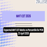 Expected MHT CET Marks vs Percentile for PCB 23 April 2026