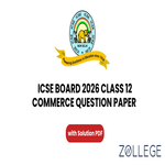 ISC Board Class 12 Commerce Question Paper 2026 with Solution PDF