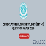 CBSE Class 12 Business Studies Set 1 Question Paper 2026 with Solution PDF