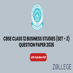 CBSE Class 12 Business Studies Set 2 Question Paper 2026 with Solution PDF
