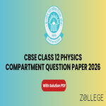 CBSE Class 12 Physics Compartment Question Paper 2026 with Solution PDF