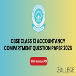 CBSE Class 12 Accountancy Compartment Question Paper 2026 with Solution PDF