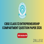 CBSE Class 12 Entrepreneurship Compartment Question Paper 2026 with Solution PDF