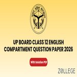 UP Board Class 12 English Compartment Question Paper 2026 with Solution PDF
