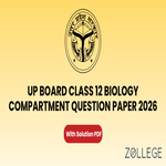 UP Board Class 12 Biology Compartment Question Paper 2026 with Solution PDF