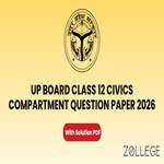 UP Board Class 12 Civics Compartment Question Paper 2026 with Solution PDF