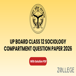 UP Board Class 12 Sociology Compartment Question Paper 2026 with Solution PDF