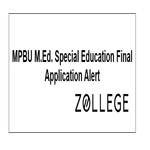 MPBU M Ed Special Education Final Application Alert