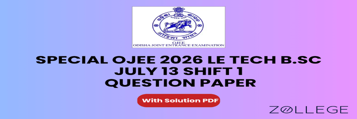 Special OJEE 2026 LE Tech B.Sc Question Paper with Solution PDF