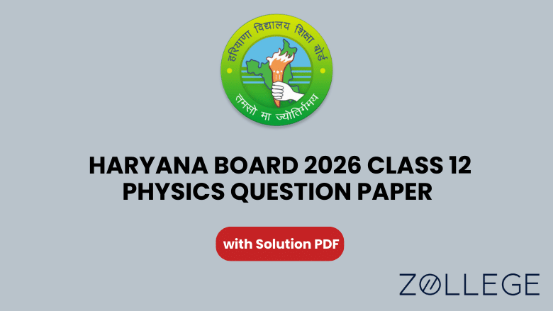 Haryana Board Class 12 2026 Physics Question Paper with Solution PDF