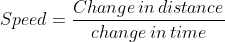 speed formula