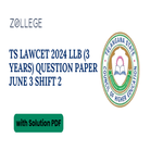 TS LAWCET 2024 LLB 3 Years Question Paper Shift 2 with Solution PDF
