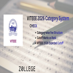 VITEEE 2026 Category vs Cutoff vs Fees for VIT Vellore